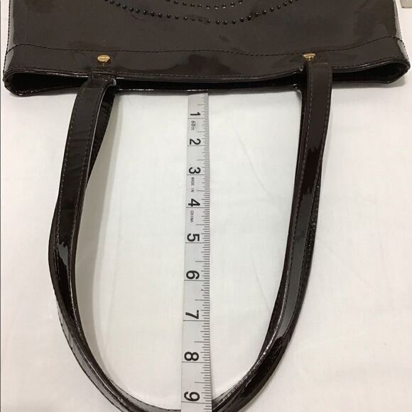 Tory Burch Brown Patent Leather Oversized Tote Bag - Picture 11 of 16